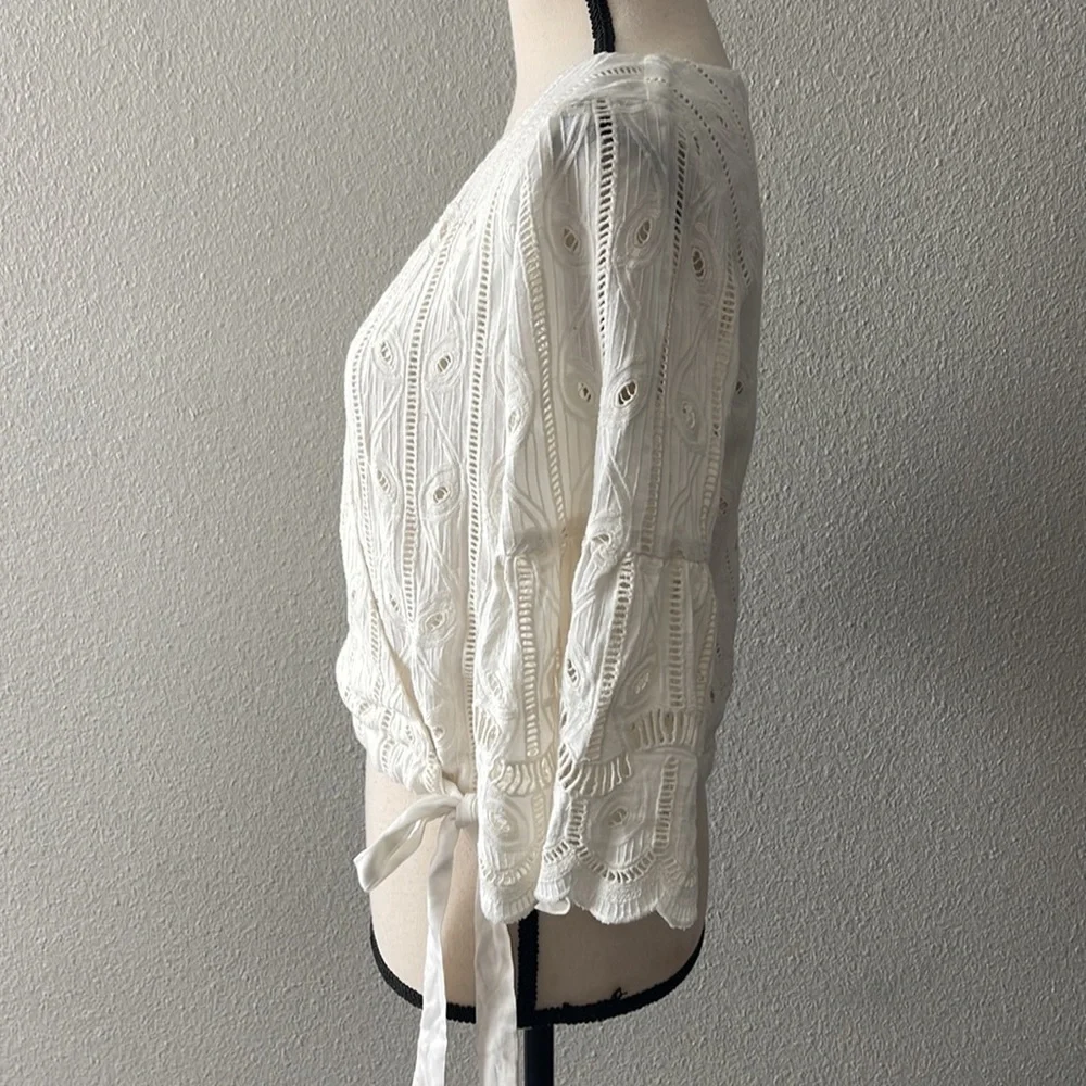 Tularosa Eyelet Wrapped Blouse